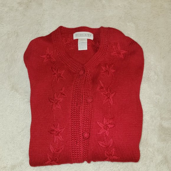 Bright Red Cardigan Sweater  - EUC - Picture 9 of 9